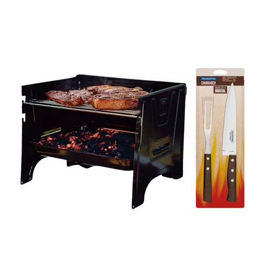 Asador Portátil Tramontina + Kit de Asado