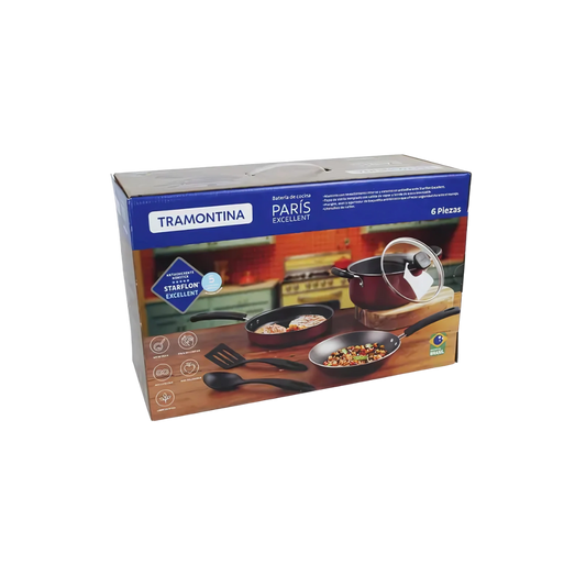 Bateria De Cocina 6pzas Paris Excellent Tramontina