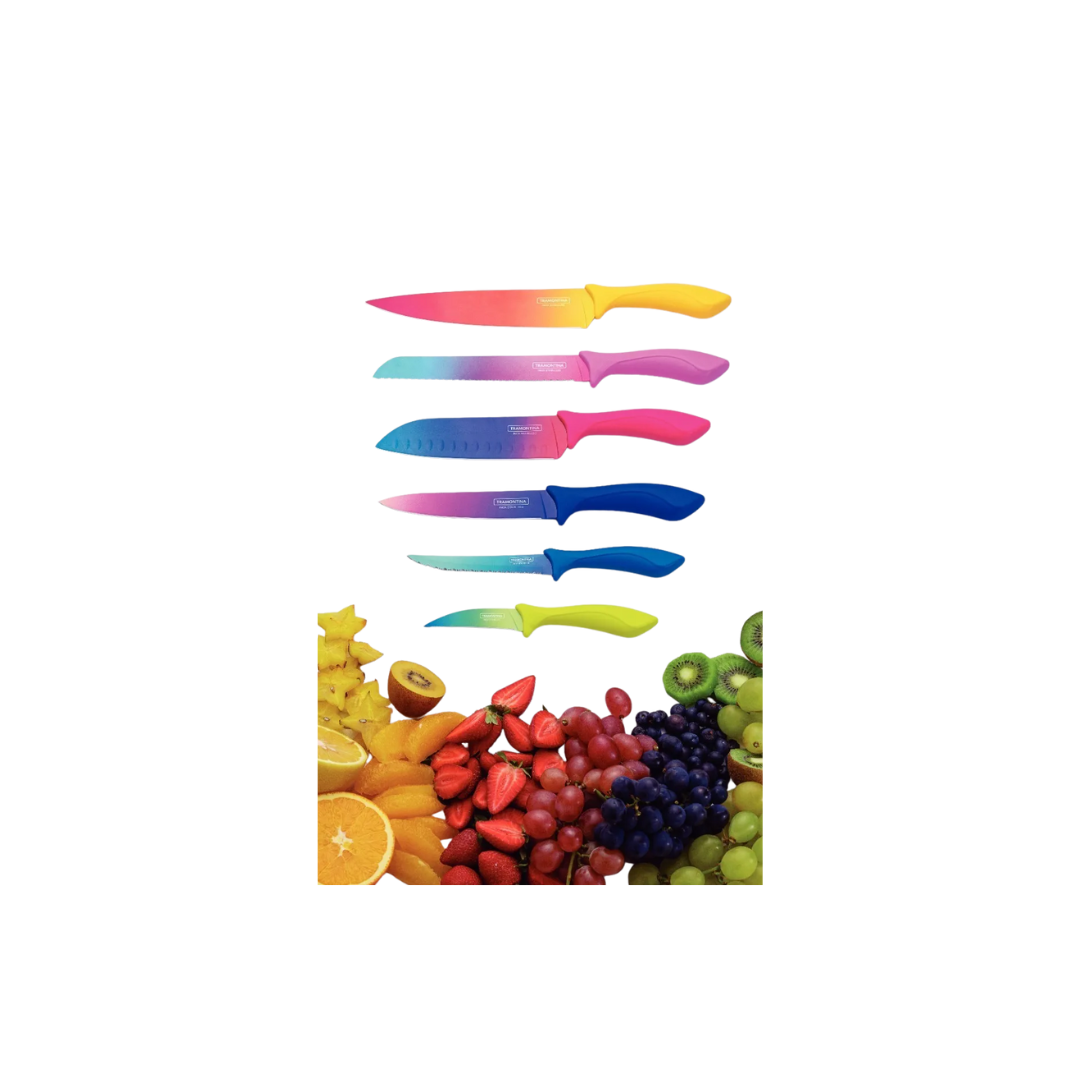 Juego de Cuchillos Tramontina Colorcut 6pzas