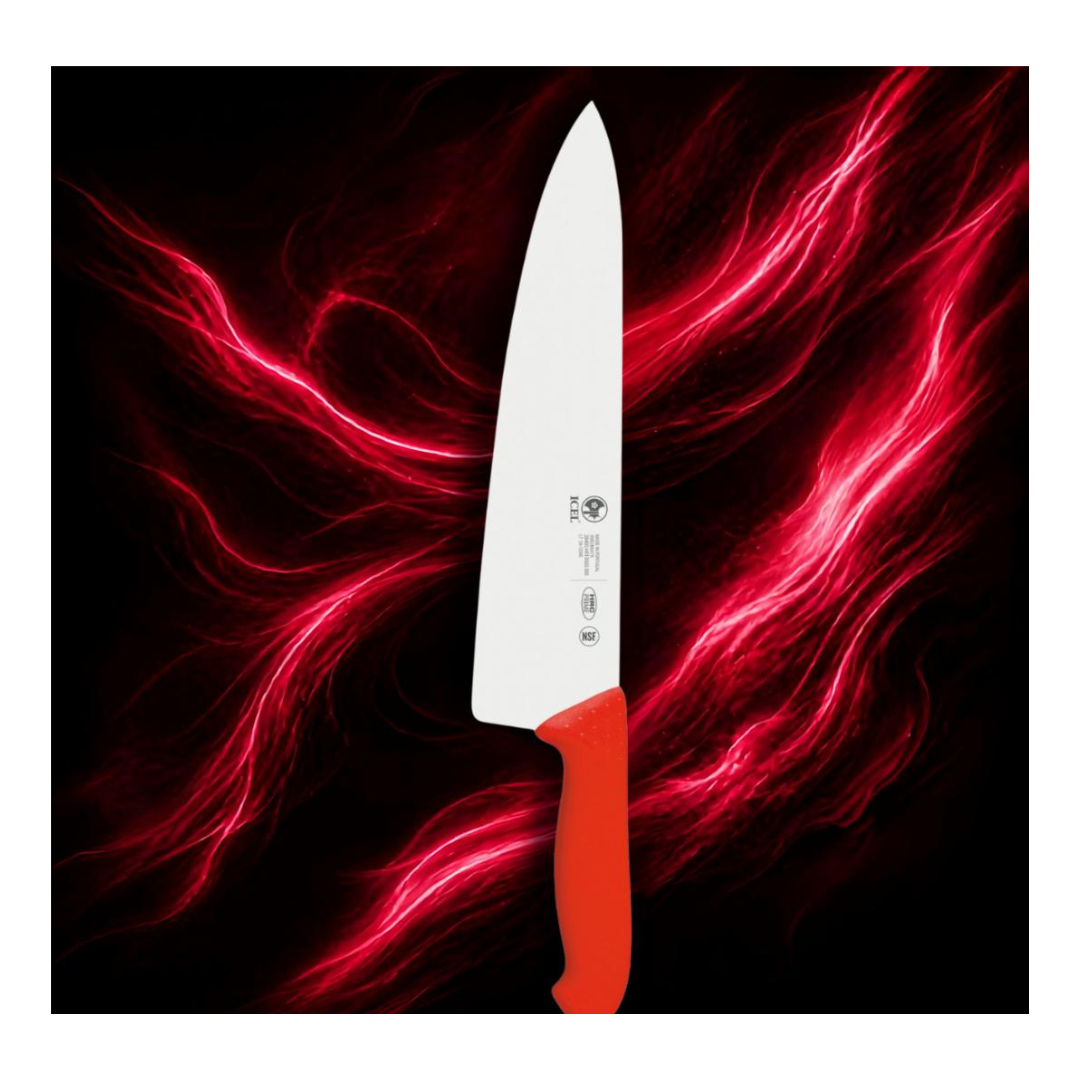 Cuchillo 12” Punta al Centro Mango Rojo PROFLEX HRC PRIME