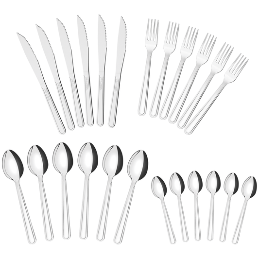 Juego De Cubiertos Buzios 24 Piezas Acero Inox Tramontina