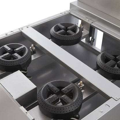 Estufa a gas 4 quemadores y horno EST-4QHG