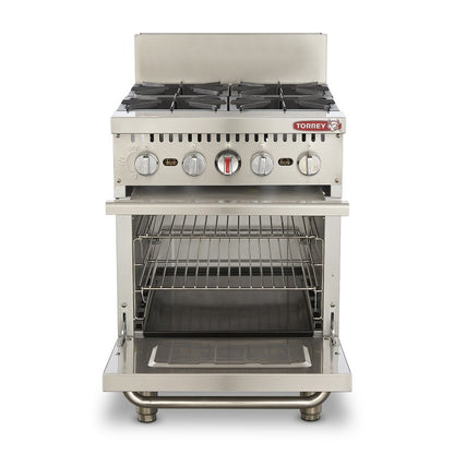 Estufa a gas 4 quemadores y horno EST-4QHG