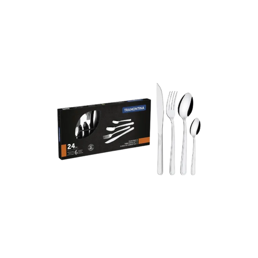 Juego De Cubiertos Buzios 24 Piezas Acero Inox Tramontina