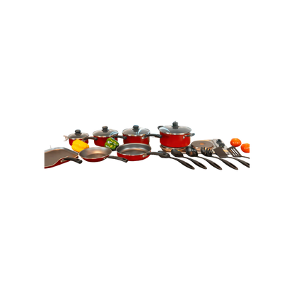 Batería de Cocina Primaware Color rojo 18 piezas Tramontina