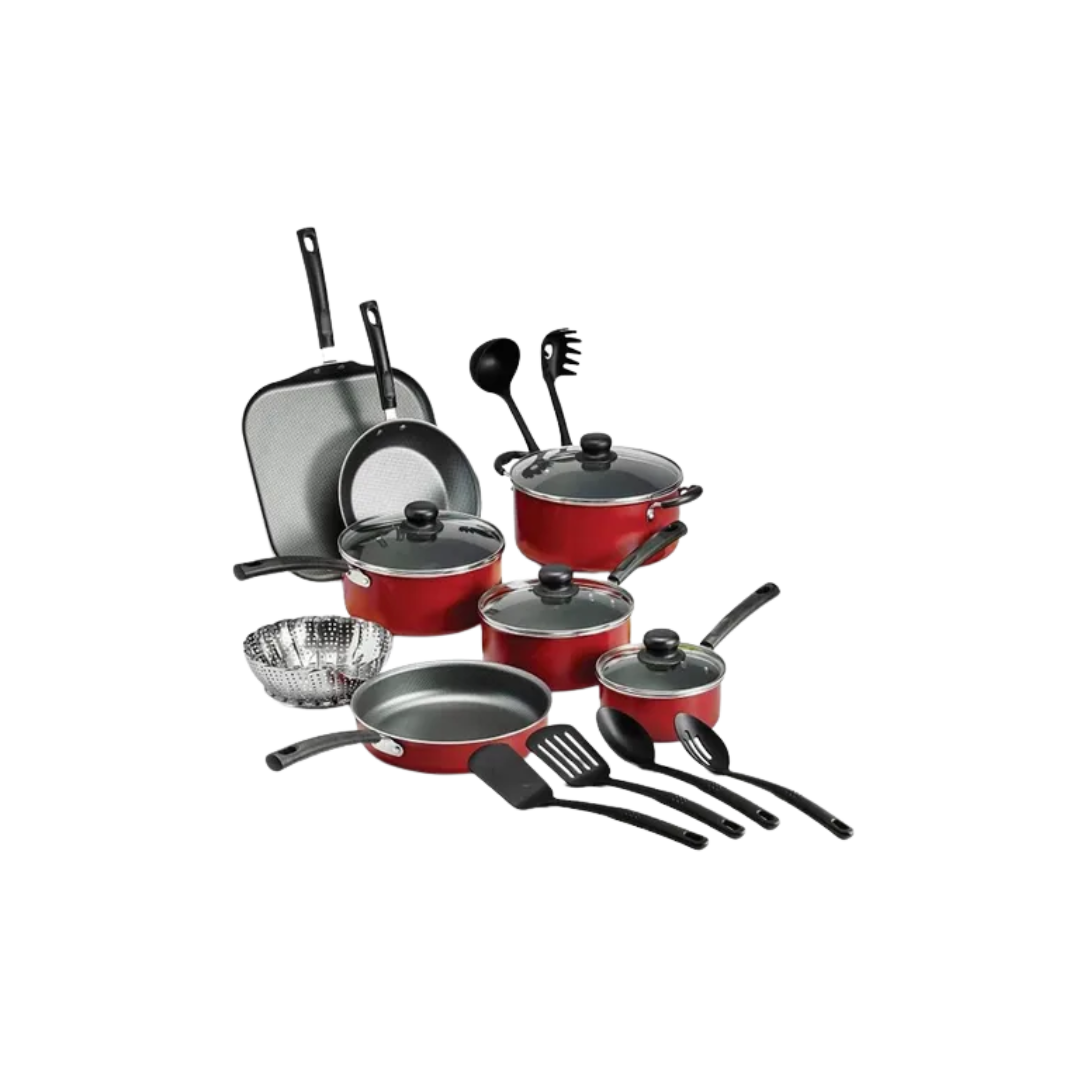 Batería de Cocina Primaware Color rojo 18 piezas Tramontina