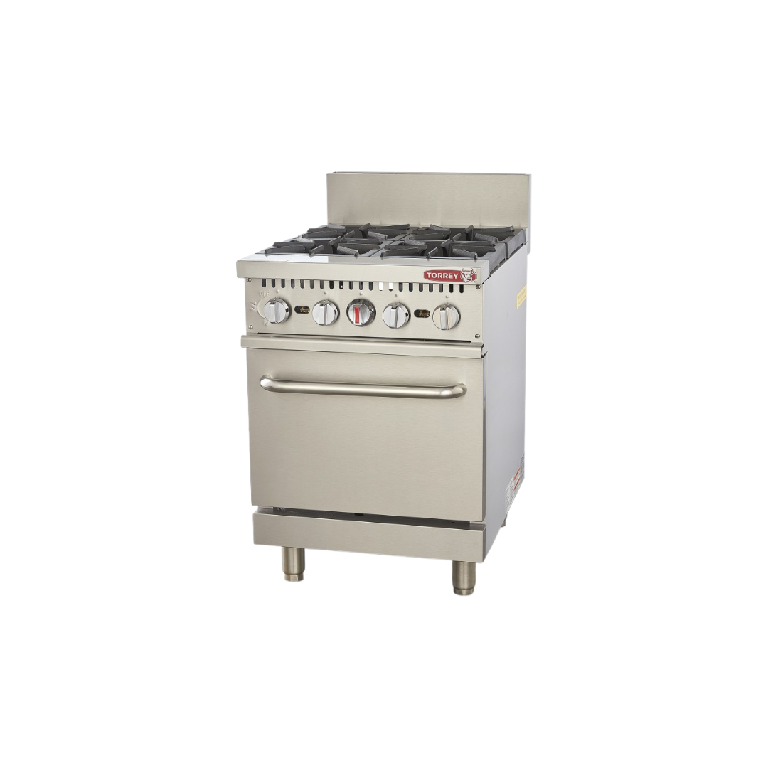 Estufa a gas 4 quemadores y horno EST-4QHG
