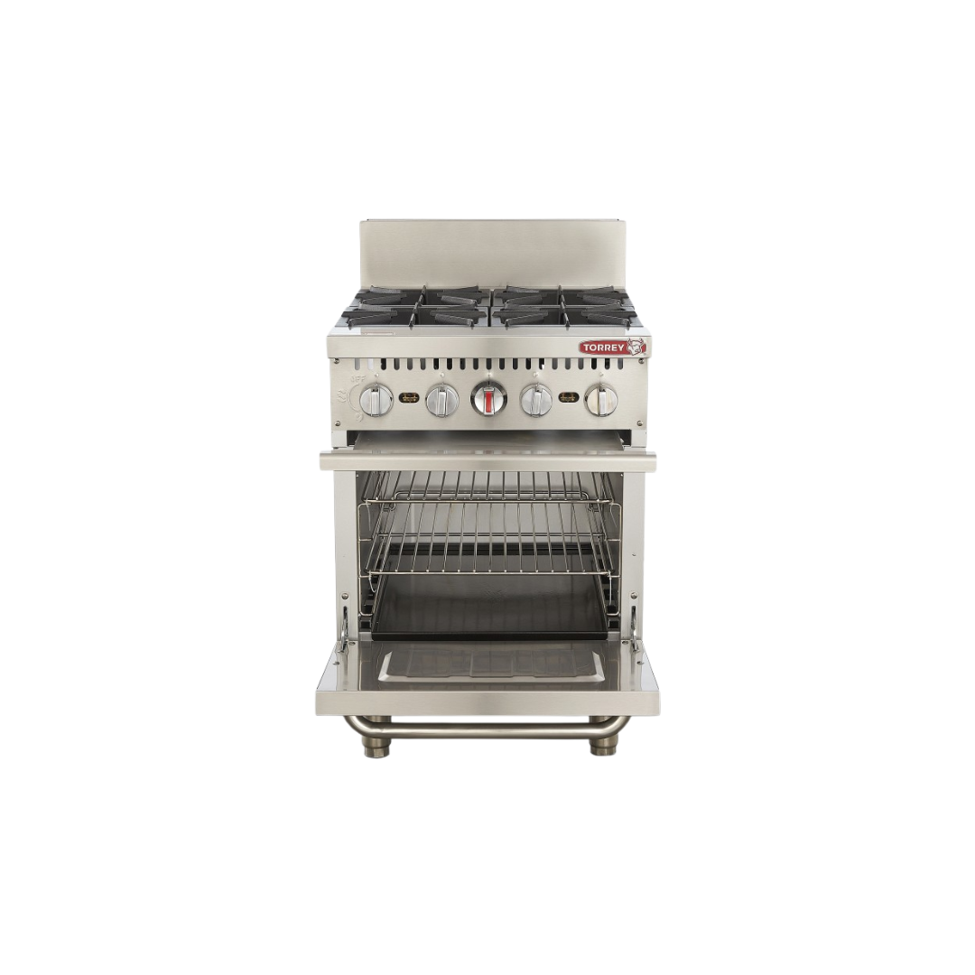 Estufa a gas 4 quemadores y horno EST-4QHG