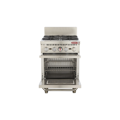 Estufa a gas 4 quemadores y horno EST-4QHG