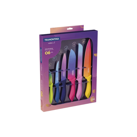 Juego de Cuchillos Tramontina Colorcut 6pzas
