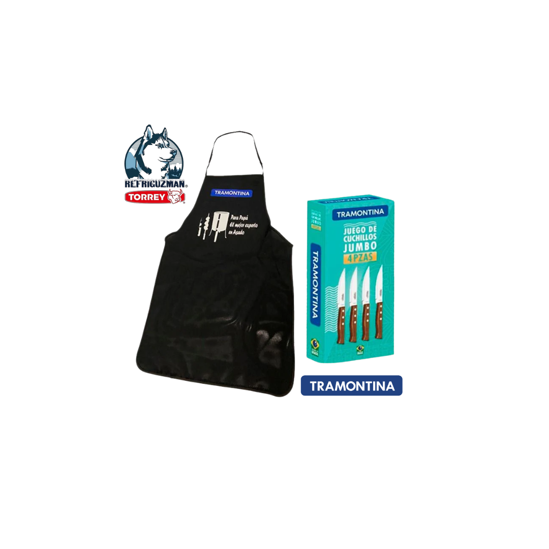 SET CUCHILLOS JUMBO + MANDIL GRATIS