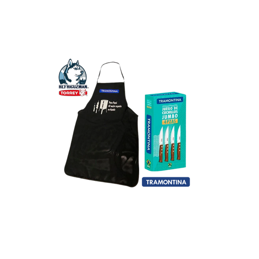 Set Cuchillos Jumbo + Mandil Gratis