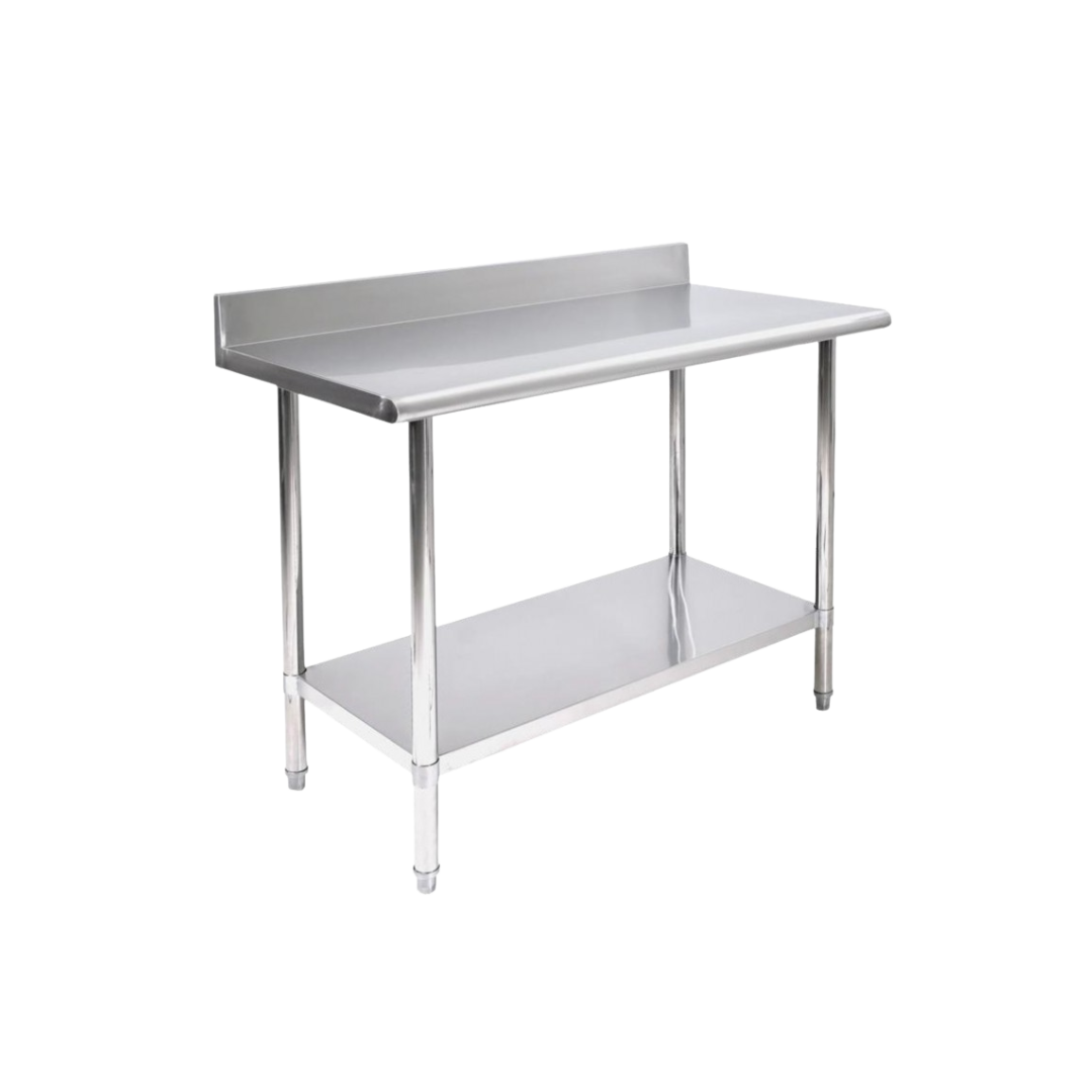 Mesa De Acero Inoxidable c/respaldo MAIR02460