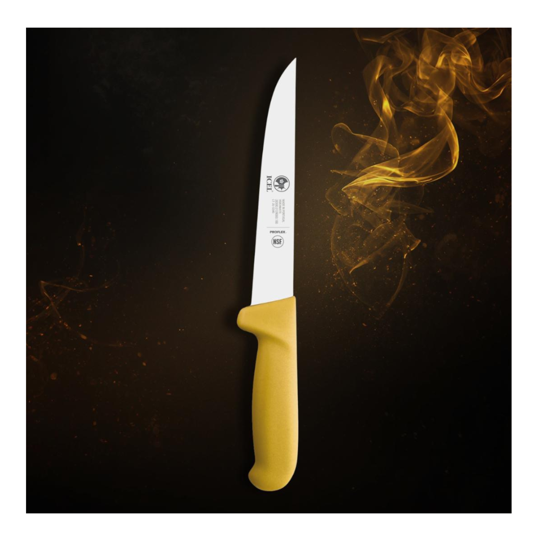 Cuchillo Recto 7” Mango Amarillo PROFLEX