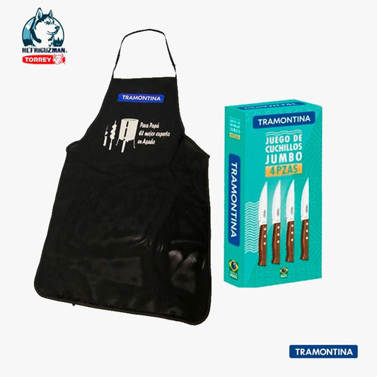 SET CUCHILLOS JUMBO + MANDIL GRATIS