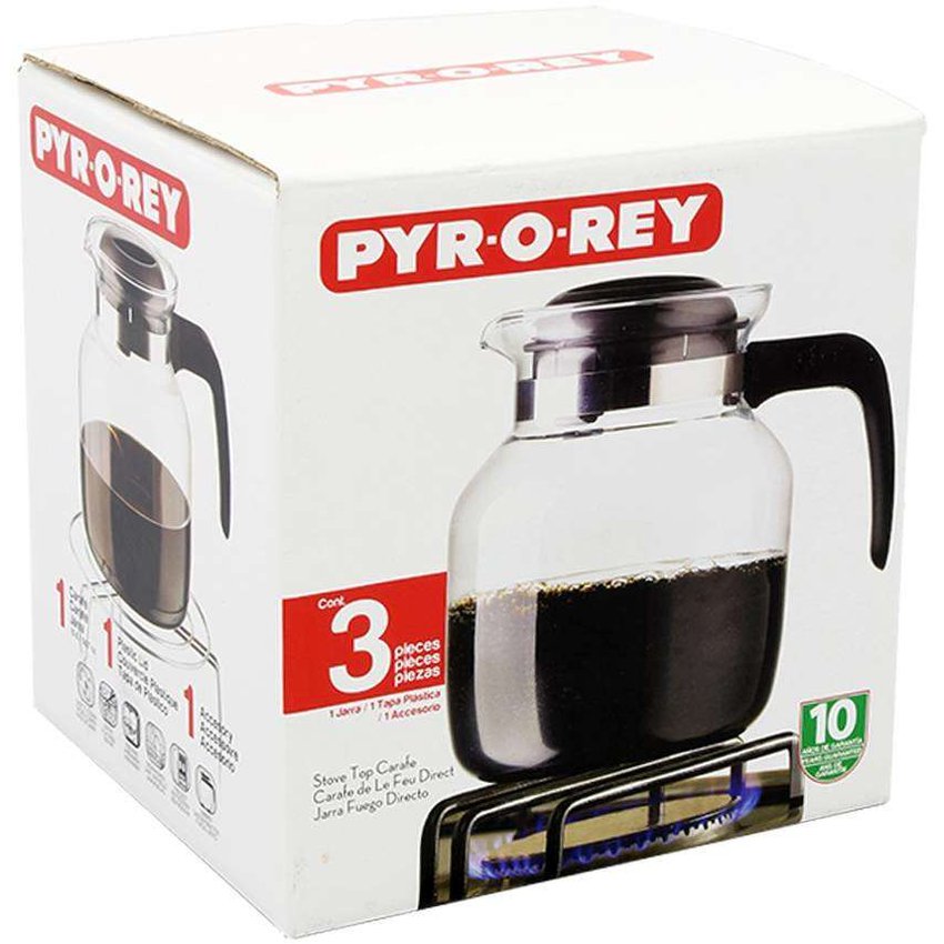 Jarra Cafetera de Vidrio Para Fuego Directo PYR O REY